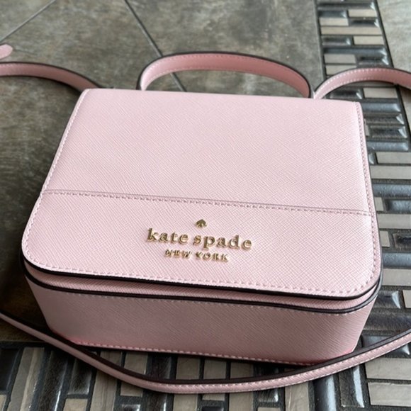 Kate Spade Staci Square Crossbody Chalk Pink - Picture 2 of 16